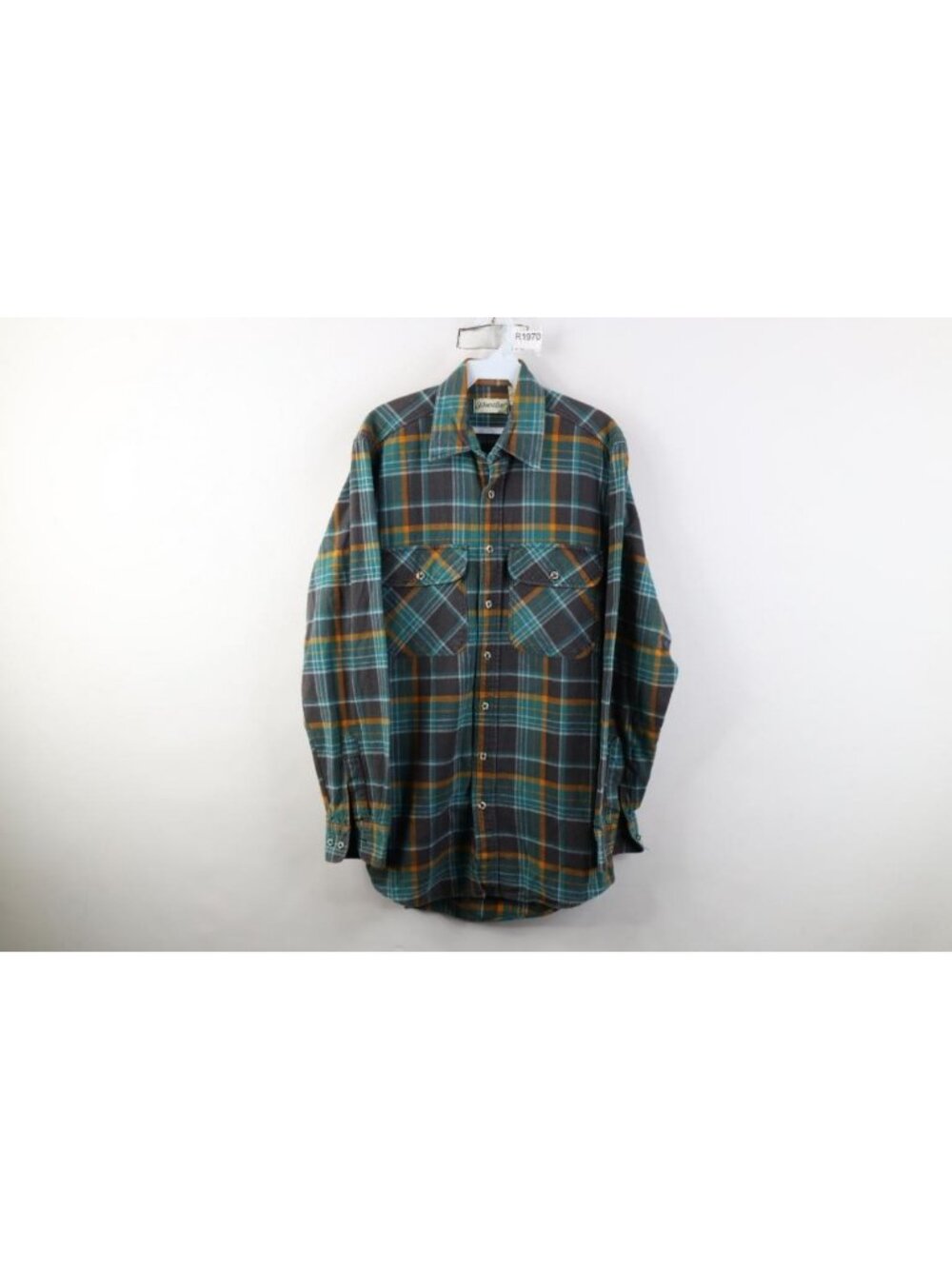 Vintage 90s Streetwear Mens Medium Extra Tall Faded Board Flannel Button Shirt